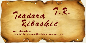 Teodora Riboškić vizit kartica